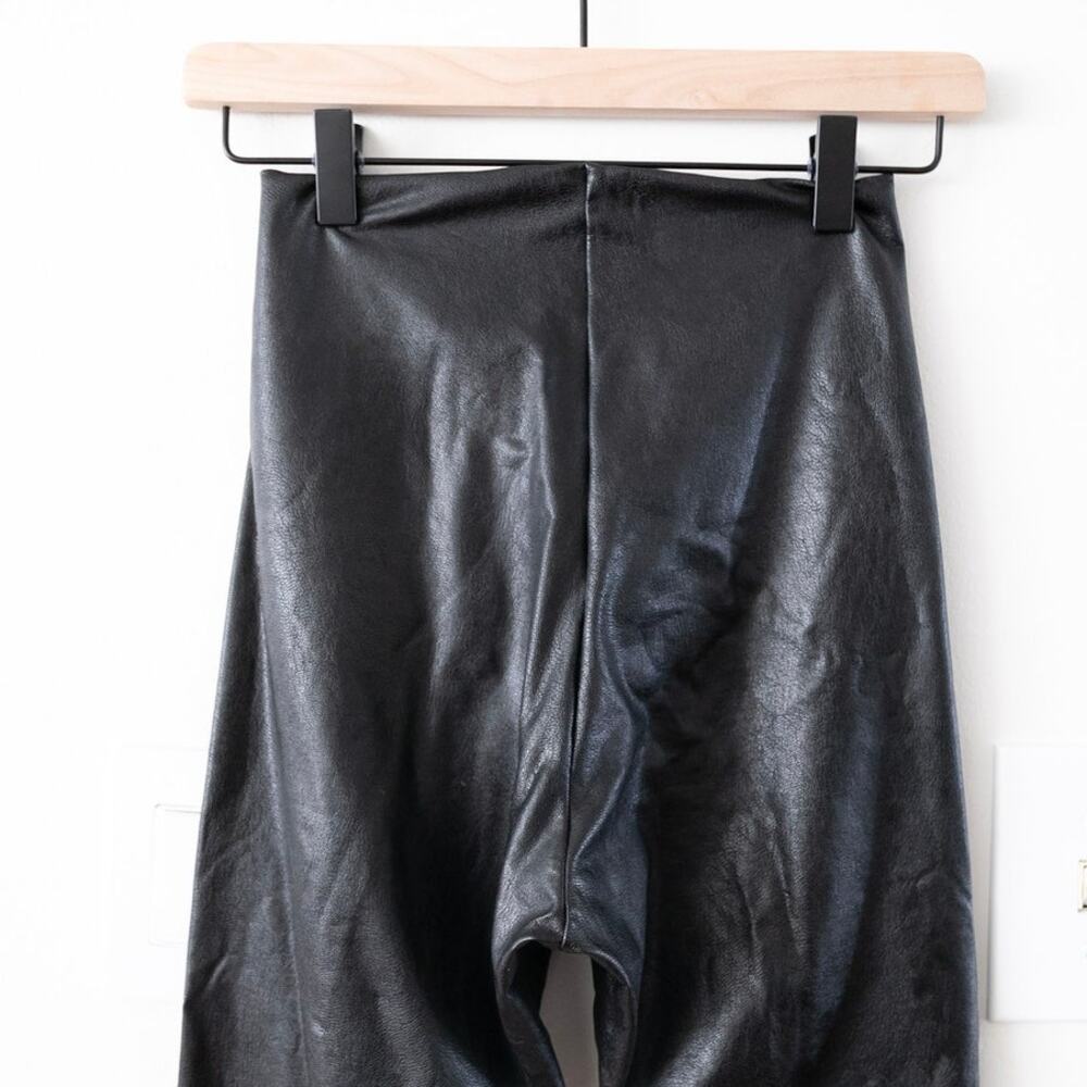 Commando Faux Leather High-Rise Full Length Black Leggings Women's Size Medium - Picture 8 of 10